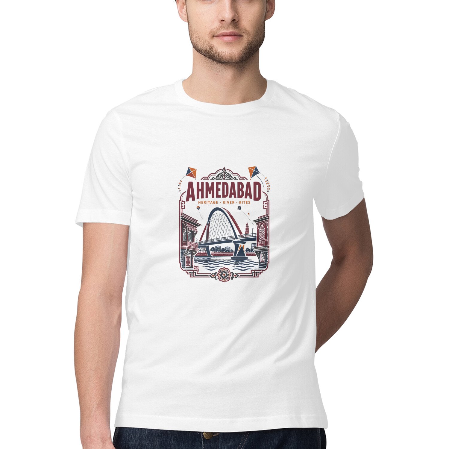 front-6abadda0bfb9f-White_S_Men_Round.jpg Ahmedabad T-shirt - Image 1