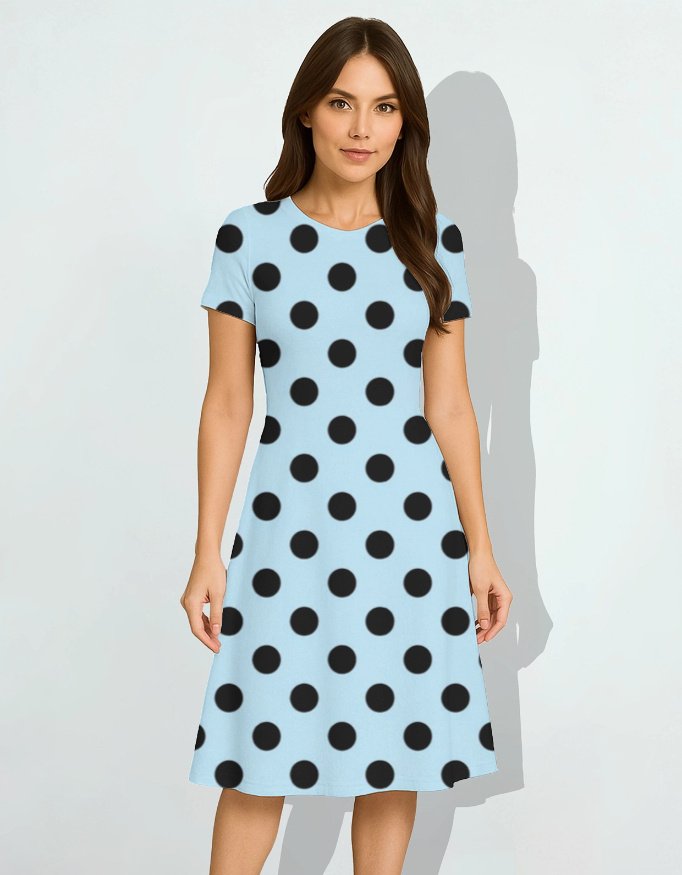 img_47e42b2e99c795.jpg Light blue A-line Dress - Image 1